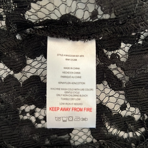 NWT JASON WU Cropped Eyelash Lace Top & Pencil Midi Skirt Set Black Size 10 - Picture 6 of 8